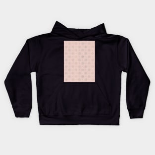 gold-colored rounded geometric shapes against matt pink Kids Hoodie